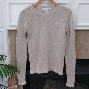 🎈 3 for$15 Metalic beige forever 21 sweater